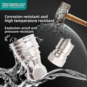 Connettore rapido idraulico KZF 304 raccordi per tubi aperti/chiusi ad alta pressione in acciaio inossidabile ad alta temperatura - Product Image 3