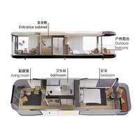 Kit de maison de villa modulaire de luxe bon marché de style moderne maison préfabriquée jauge minuscule maison d'hôtel en bois villa pour les vacances cabane