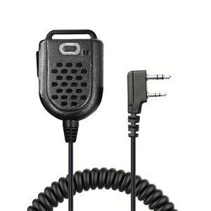 poc radio <b>Speaker</b> 2 pin connector Remote <b>Microphone</b> with 3.5 mm Jack for UV-5R UV-82 BF-888S BF-9700 Walkie Talkie - Product Image 1