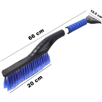 Kit d'entretien hivernal EcoNour : Brosse à neige sans rayures avec tête en poils PP et manche en aluminium robuste – Accessoire automobile écologique
