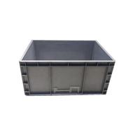 Boîte de manutention empilable en plastique, caisse de manutention en plastique, conteneur à parois droites, caisses d'expédition, personnalisation de la couleur et du logo