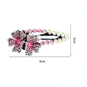 Pinza para el pelo Snap BB de moda, pinza coreana con flor y cristales brillantes para niñas - Product Image 4
