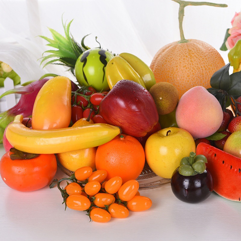 Espuma de frutas artificial realista, venda no atacado da fábrica, frutas, decorativa