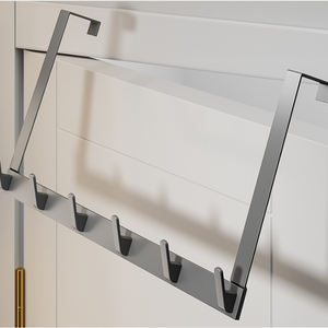 Sopra la <span class=keywords><strong>porta</strong></span> gancio gancio in alluminio 5 ganci sopra la <span class=keywords><strong>porta</strong></span> <span class=keywords><strong>appendiabiti</strong></span> in metallo <span class=keywords><strong>appendiabiti</strong></span> in metallo <span class=keywords><strong>dietro</strong></span> la <span class=keywords><strong>porta</strong></span> - Product Image 4
