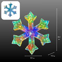 Ornement flocon de neige LED irisé, décoration de Noël, ornement suspendu, décoration de fenêtre, lumière de flocon de neige de Noël, cadeau de Noël