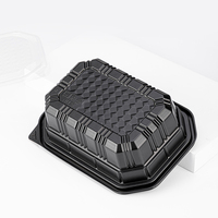 Contenants alimentaires jetables en plastique hermétiques pour la livraison et les restaurants, compatibles micro-ondes, capacité 34 oz, impression personnalisée