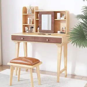 Sıcak satış lüks Modern yatak odası makyaj Vanity masa makyaj masası tuvalet masası ayna