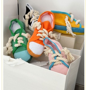 JM-toptan satış bez ayakkabılar gıcırtılı köpek oyuncak Molar interaktif <span class=keywords><strong>Pet</strong></span> çiğnemek oyuncaklar yeni gelenler köpekler için halat oyuncakları - Product Image 3