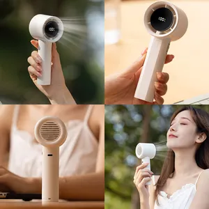 High Speed Rechargeable Air Circular Hand Fan Mini Portable Handheld Fan Camping 3000mAh Turbo Fan