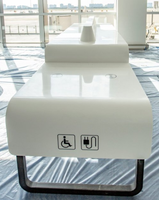 Tables de recharge modernes en marbre durables, vente directe d'usine, pour aéroports, écoles et hôpitaux