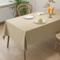 Nappe de luxe en similicuir d'agneau, imperméable et résistante à l'huile, texture cuir, pour table basse, table à manger, bureau, hôtel, banquet