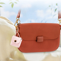 Mini sac à main en cuir porte-clés, petit sac à clés, étui pour écouteurs, breloque de sac à main, accessoires
