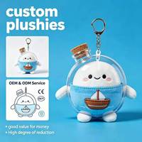 En gros, porte-clés en peluche personnalisé, mini pendentif en peluche bouteille à message avec bouchon en liège, breloque de sac bouteille marine Kawaii, petit cadeau personnalisé