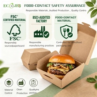 Boîte à frites biodégradable personnalisée, écologique, jetable, en pulpe, pour hamburgers, emballage compostable pour frites à emporter