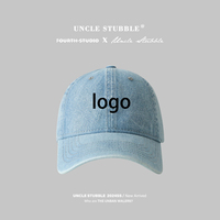 Gorra de Béisbol de Mezclilla Estilo Coreano, Versátil, de Color Sólido, para Hombre y Mujer, Protección Solar Japonesa, Lavada, Vintage, de Corona Suave, Tipo Dad Hat