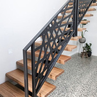 Rampe de balcon extérieure en métal découpée au laser personnalisée, main courante pour escalier intérieur de maison