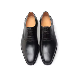 Chaussures Oxford de mariage haut de gamme pour hommes en cuir véritable italien, faites à la main, à enfiler, brodées camouflage, légères pour l'automne - Product Image 1