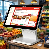 Sistem POS Produsen All in One Android Windows Kasir Murah Layar Point of Sale Sistem POS untuk Supermarket