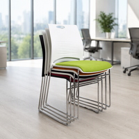 Chaise de bureau ergonomique empilable en maille pour conférence, formation, salle de réunion, vente en gros OEM en vrac