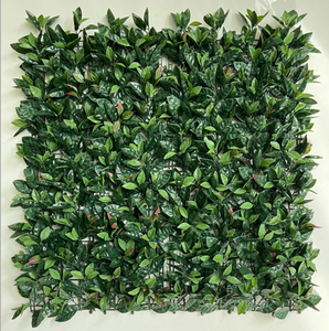 Panneau mural vert artificiel classique de 1x1m à très bas prix Stock à long terme Produit chaud Panneau mural en herbe de houx roux - Product Image 1