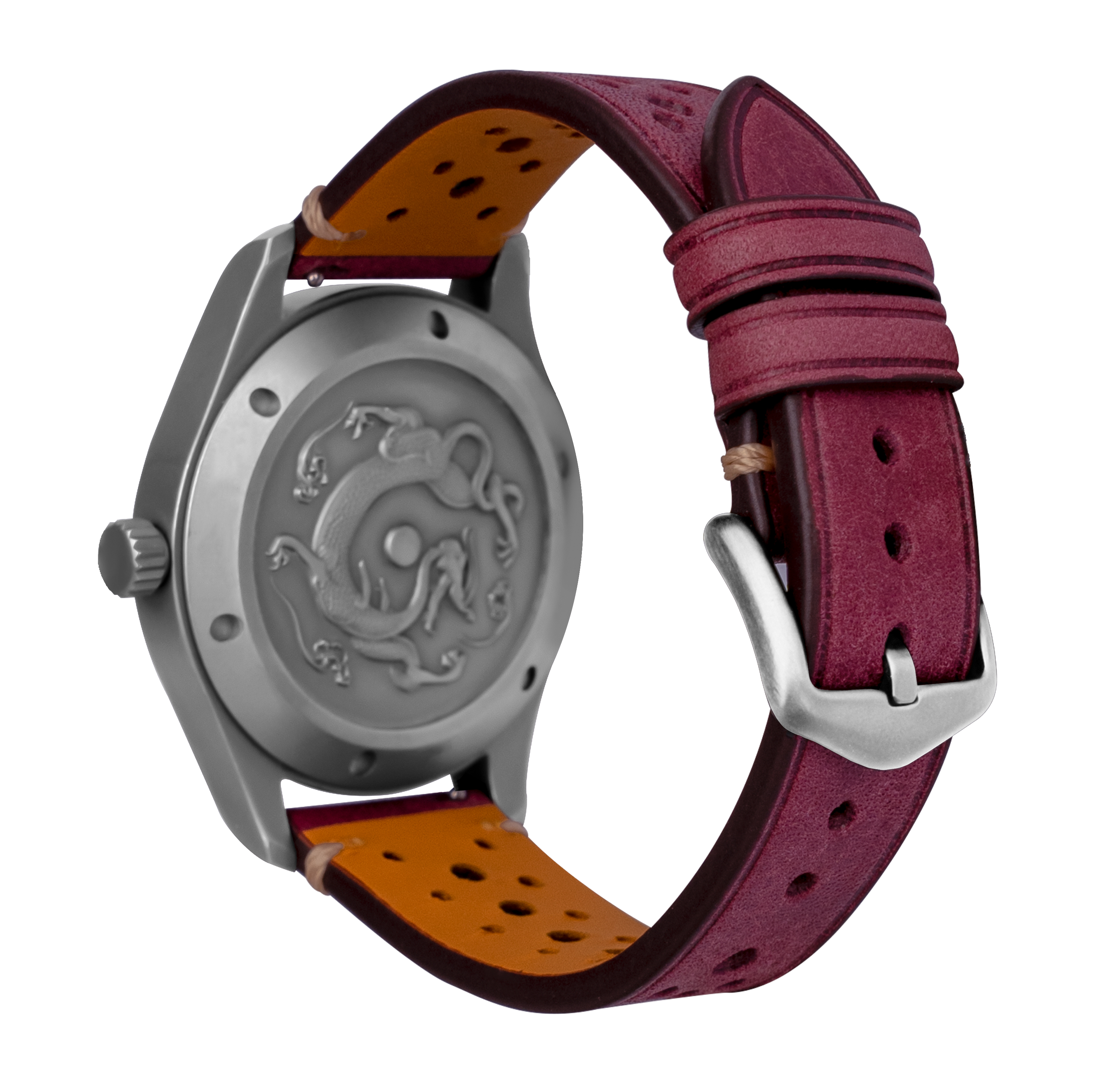 Purple-silver buckle #276
