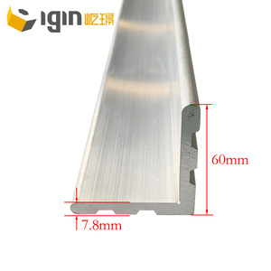 Profilé d'angle en aluminium Yijing, épaisseur 7,8 mm, largeur 60 mm, pour mur-rideau et assemblage de cadres - Product Image 3