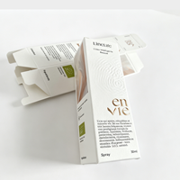 Boîte pliante en carton noir personnalisée pour emballage cosmétique de crème pour le visage avec gaufrage
