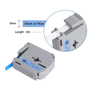 Orison-Ruban d'étiquette compatible <span class=keywords><strong>Brother</strong></span> M 9mm noir sur bleu M-K521 MK521 M521 pour <span class=keywords><strong>PT</strong></span>-M95 tactile <span class=keywords><strong>Brother</strong></span> P <span class=keywords><strong>PT</strong></span>-<span class=keywords><strong>65</strong></span> <span class=keywords><strong>PT</strong></span>-70BM <span class=keywords><strong>PT</strong></span>-45 - Product Image 2