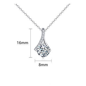 SD เครื่องประดับสำหรับงานแต่งงานที่ดีเครื่องประดับสำหรับผู้หญิงสร้อยคอจี้925เงินสเตอร์ลิงประกายเพชรโมอิสซอไนต์ตัดทรงกลม1กะรัต - Product Image 6