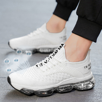 Baskets de sport pour hommes, modèle Fashion Blade, à surface en maille tissée, pour la course, avec rehaussement de hauteur, collection automne