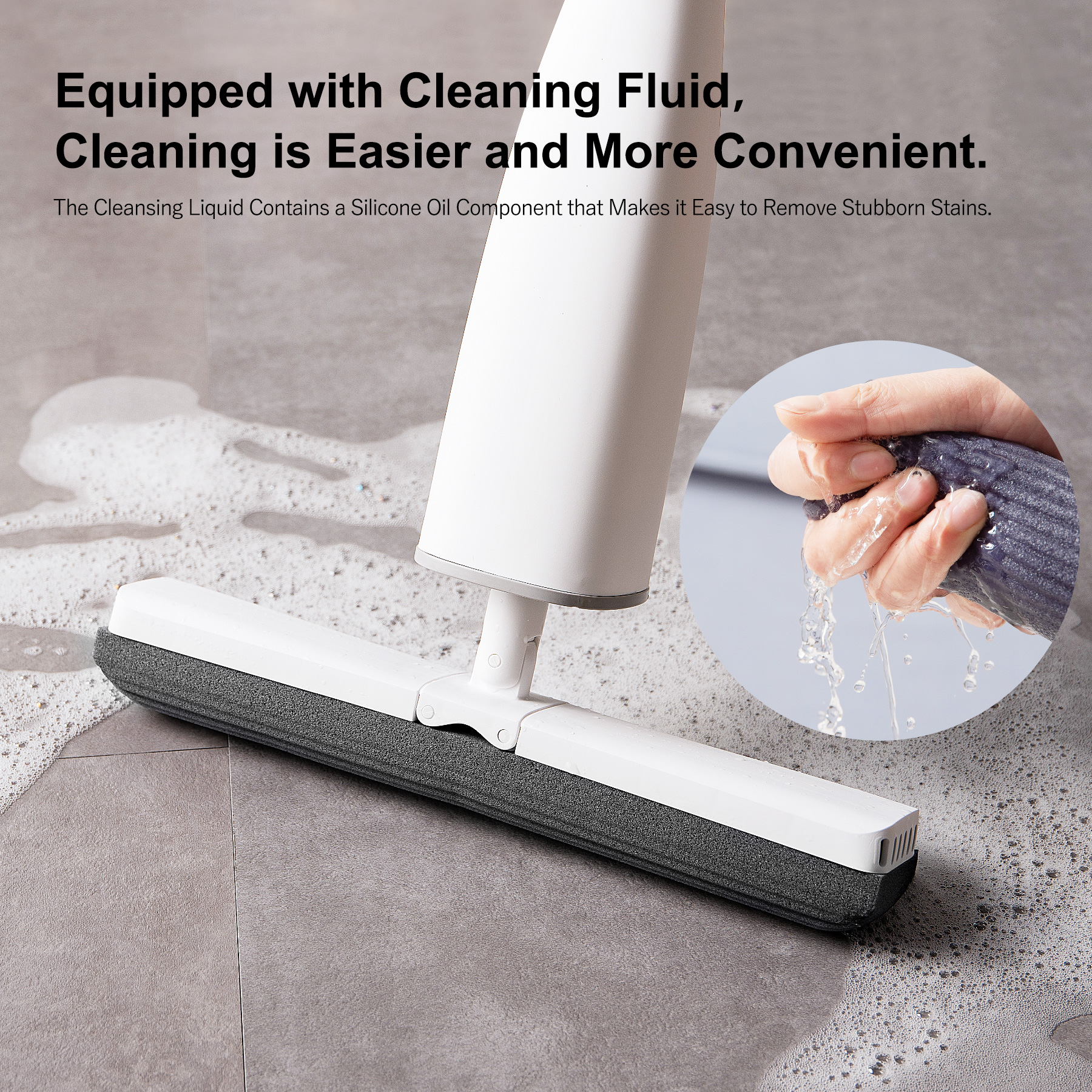 Boomjoy Hot Sell  Self-Wringing X twist Mop Flat Mop with Replace PVA Sponge Mop Heads Free Hand Washing