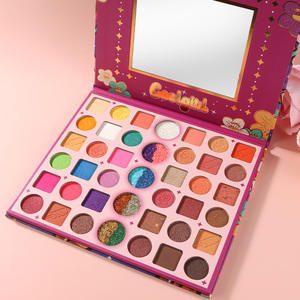 S. F. r Màu OEM ODM bán buôn mắt vẻ đẹp trang điểm mỹ phẩm nhà sản xuất chất lượng cao sắc tố cao Matte Glitter Eyeshadow Palette - Product Image 2