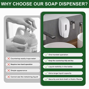 Dispensatore Manuale Gel Igienizzante Qualità Eccellente Muro - Product Image 4