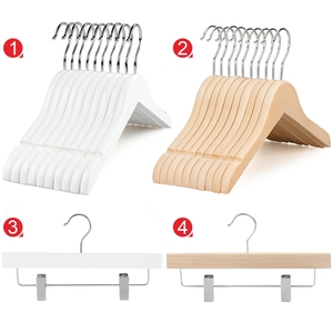 <span class=keywords><strong>Cintres</strong></span> <span class=keywords><strong>en</strong></span> <span class=keywords><strong>bois</strong></span> pour enfants LINDON, finition blanche naturelle, pour tout-petits et bébés - Product Image 1