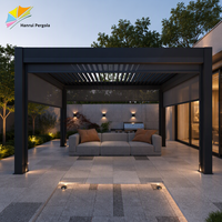Stores motorisés électriques pour pergola de jardin extérieure, en aluminium thermolaqué, avec quincaillerie bioclimatique