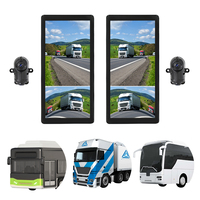 ZYX Monitor de Espejo Retrovisor Electrónico HD de 10 Pulgadas, Cámara de Visión Trasera y Delantera para Automóvil, Espejo Retrovisor Electrónico de Doble Lente