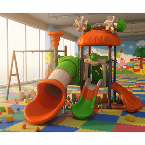 Vente directe usine : Ensemble de jeux d'extérieur commercial pour enfants avec toboggan et structure d'escalade pour parcs d'attractions et écoles - Product Image 4