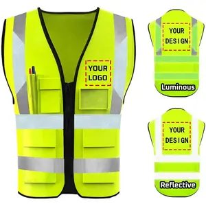Construction High Vis Reflective Safety Vest Construction Apparel Safety Clothing High Visibility Vest Safety Apparel