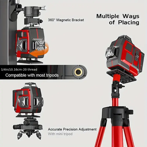 4D mức độ <span class=keywords><strong>Laser</strong></span> Tự động san lấp mặt bằng 360 ° chéo với công cụ dòng <span class=keywords><strong>Laser</strong></span> Chân máy để cải tạo các dự án xây dựng - Product Image 6