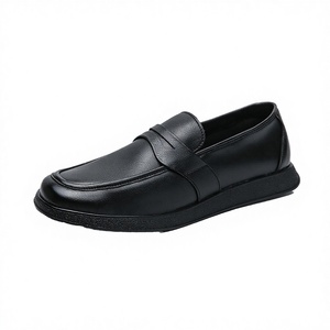 Fashion Men's Custom <b>Platform</b> Thick Sole Soft Genuine Leather Dress Shoes Casual Loafers Wedding Shoes Spring Summer Slip-On - Product Image 1