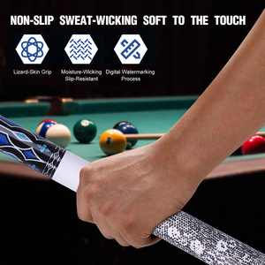 Queue de billard professionnelle CUPPA, joint 3/8x8, faible déflexion, fût en fibre de carbone, pointe de 12,5 mm, poignée en cuir, pour les jeux en club - Product Image 3