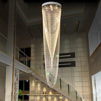 Lustre en cristal suspendu au foyer K9 de luxe moderne