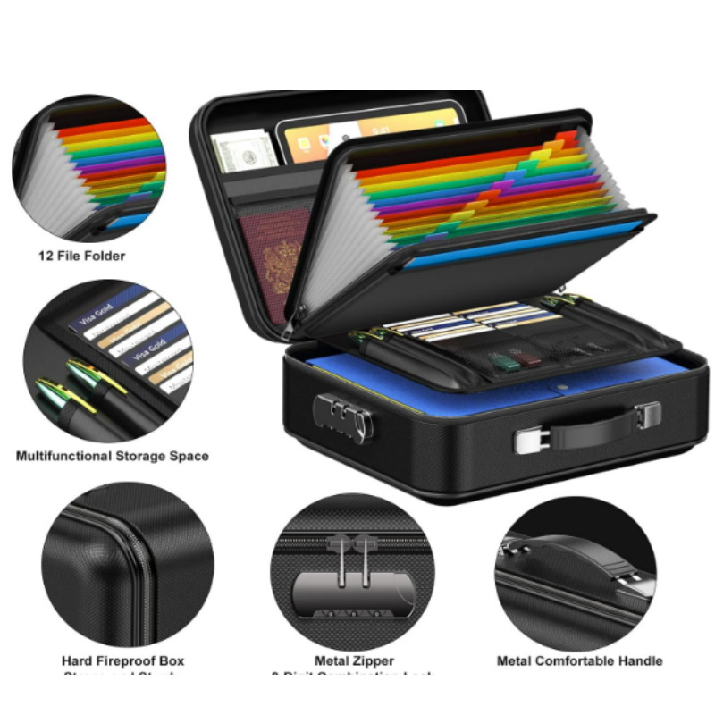 Fireproof Waterproof Document Box with Combination Lock Monocoque ...