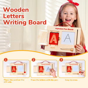 Joycat Bảng chữ cái nóng Truy Tìm thẻ Hội Đồng Quản trị ngôn ngữ Đồ chơi giáo dục bảng chữ cái tiếng Anh số Bảng nhận thức viết bảng đồ chơi - Product Image 3