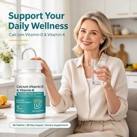 Comprimés OEM de Calcium, Vitamine D, Vitamine K et Vitamine D3 pour l'absorption du Calcium et la santé osseuse des adultes