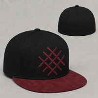 Cappello da Baseball Strutturato a 6 Pannelli Stile 59 con Etichetta Personalizzata, Streetwear Urbano Gotico con Ricamo 3D e Visiera Curva