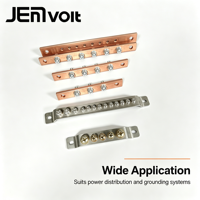 Barre de terre compacte en cuivre haute tension pour protection contre la foudre JEMvolt Mini, borne de mise à la terre pour armoire électrique