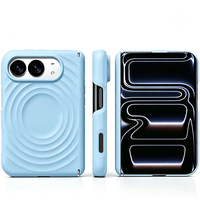 Coque de protection antichoc avec charnière pour iPhone 18 Duo, en silicone liquide magnétique ondulé, avec cadre métallique pour l'appareil photo