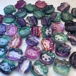 Wholesale Stones And Crystals Mixed Rainbow Fluorite Mini Bowl For Healing Crystals