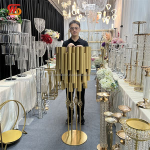 SMOOTH Luxury Style Gold Stainless Steel Flower <b>Stands</b> <b>Wedding</b> Centerpieces & Table Decorations for Event Used - Product Image 6